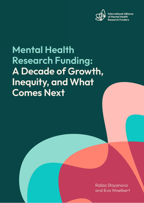 cover of the report: Mental health research funding: a decade of growth, inequity and what comes next